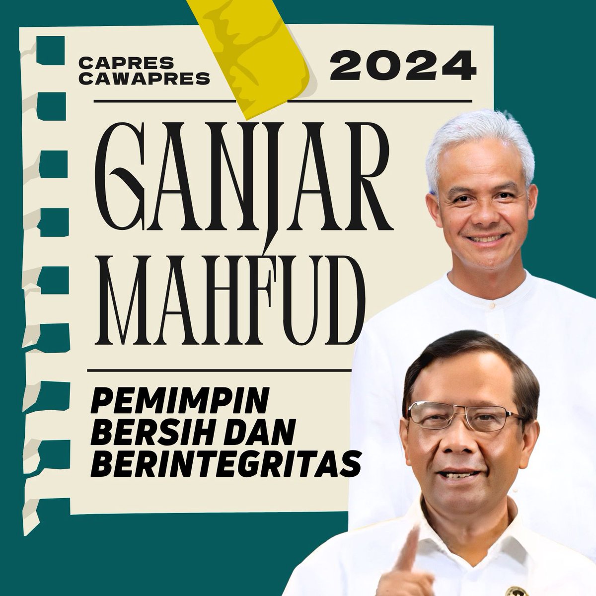 Urrangawak's tweet image. Duet Ganjar Mahfud merupakan pasangan Ideal untuk Capres dan Cawapres 2024. 🇲🇨🤟