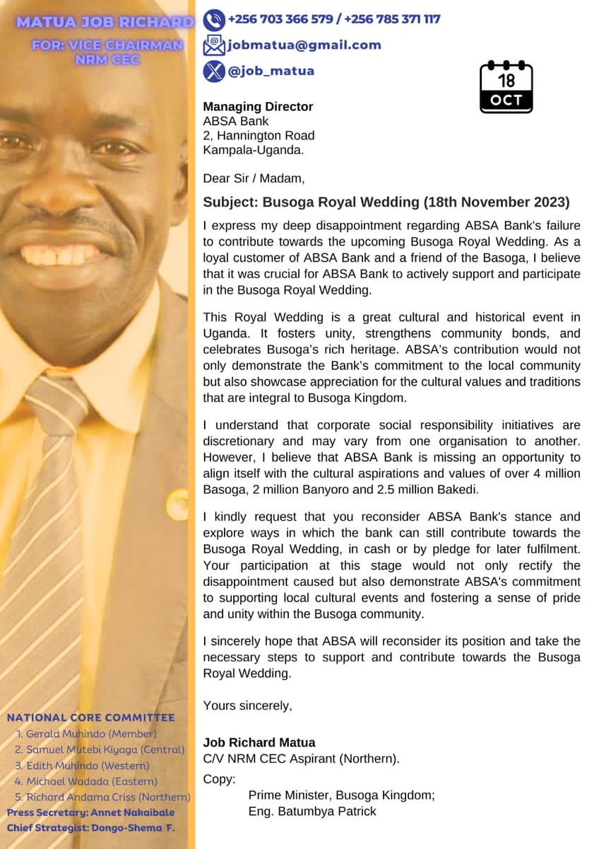 Richard Job Matua, MJR tweet media