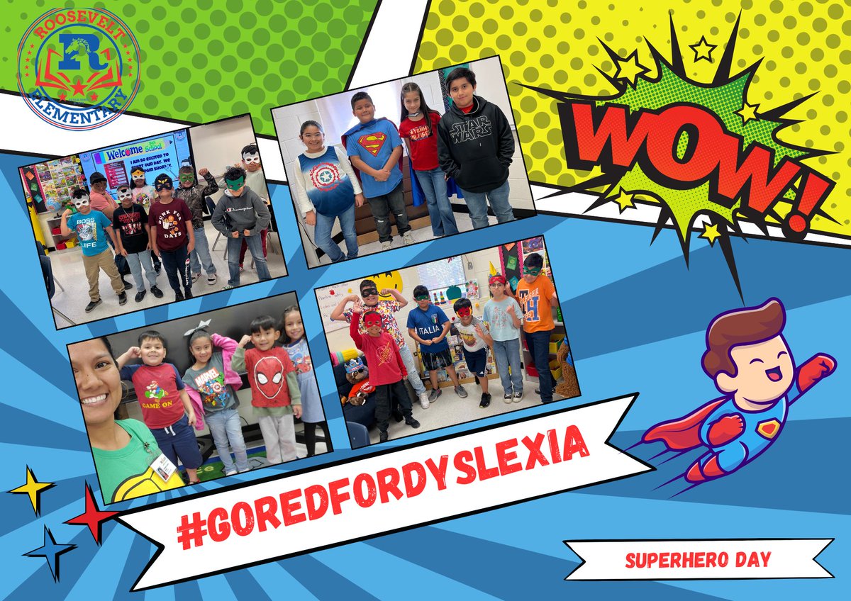 Our Broncos are superheroes 🦸‍♀️🦸💥celebrating Dyslexia Awareness! <a href="/BiancaCast7424/">Bianca Castro</a> <a href="/salflores10/">Sal Flores</a> <a href="/RooseveltBronc1/">Roosevelt Broncos</a>