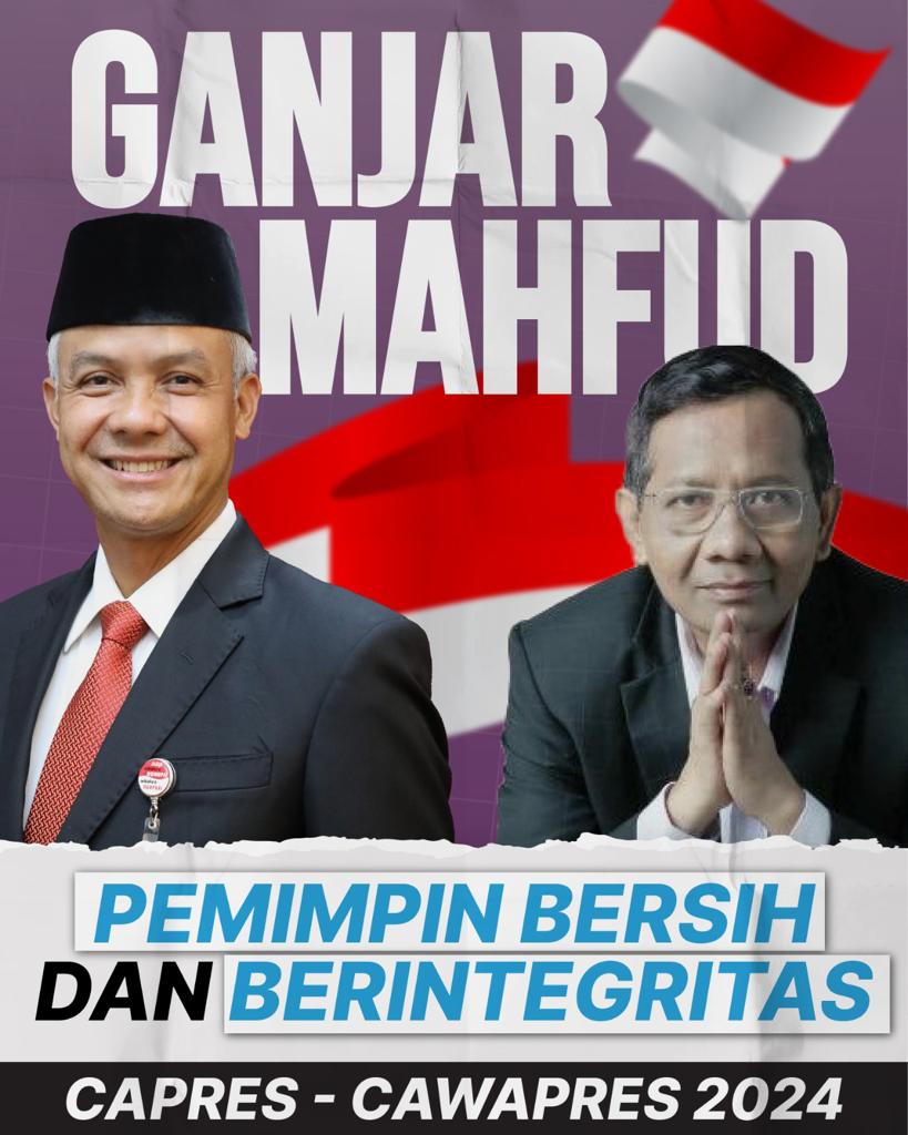 MENUJU ISTANA NEGARA 2024

Tak ada perdebatan lagi. 
Tak perlu pembuktikan lagi.
Dilihat dari :

- Ketaqwaan 
- Rekam jejak
- Track Record
- Prestasi

Pasangan Ganjar Mahfud Insya Allah yang Terbaik. ⭐⭐⭐⭐⭐