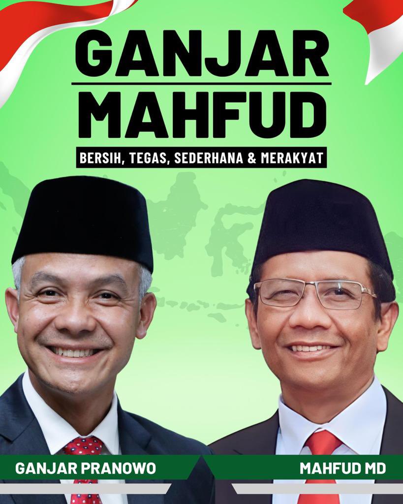 KakekHalal (@kakekhalal) on Twitter photo ๐๐๐ง๐ฃ๐๐ซ ๐๐๐ก๐๐ฎ๐
Kabar baik hari ini adalah tiupan semangat menuju pesta demokrasi. Capres idaman kita Ganjar Pranowo sudah resmi dipasangkan dengan Mahfud MD. Menko Polhukam yang memiliki banyak kecocokan dengan Ganjar.
Tentu dipilihnya Mahfud ini menjawab pertanyaan ๐๐๐ง๐ฃ๐๐ซ ๐๐๐ก๐๐ฎ๐
Kabar baik hari ini adalah tiupan semangat menuju pesta demokrasi. Capres idaman kita Ganjar Pranowo sudah resmi dipasangkan dengan Mahfud MD. Menko Polhukam yang memiliki banyak kecocokan dengan Ganjar.
Tentu dipilihnya Mahfud ini menjawab pertanyaan