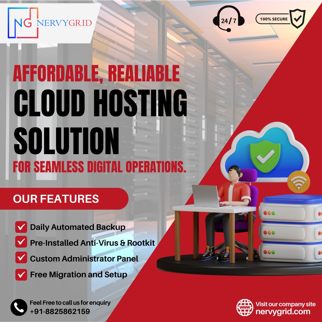 NervyGrid's tweet image. Our service is tailored to provide robust features, including high speed data transfer, scalable storage options, 24/7 technical support, custom admin panel and so on.
#cloudcomputing #hosting #hostingsolution #nervygrid #cloudhosting #webhostingcompany #vps #websitehosting