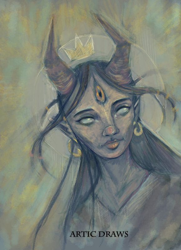 ArticDraws's tweet photo. Tiefling ??? I like these face portraitures. I put so much pressure on my self to create art yet the best works are the portraiture with illustration elements basic concepts and traditional vibes in digital. https://t.co/PW069RmnnJ