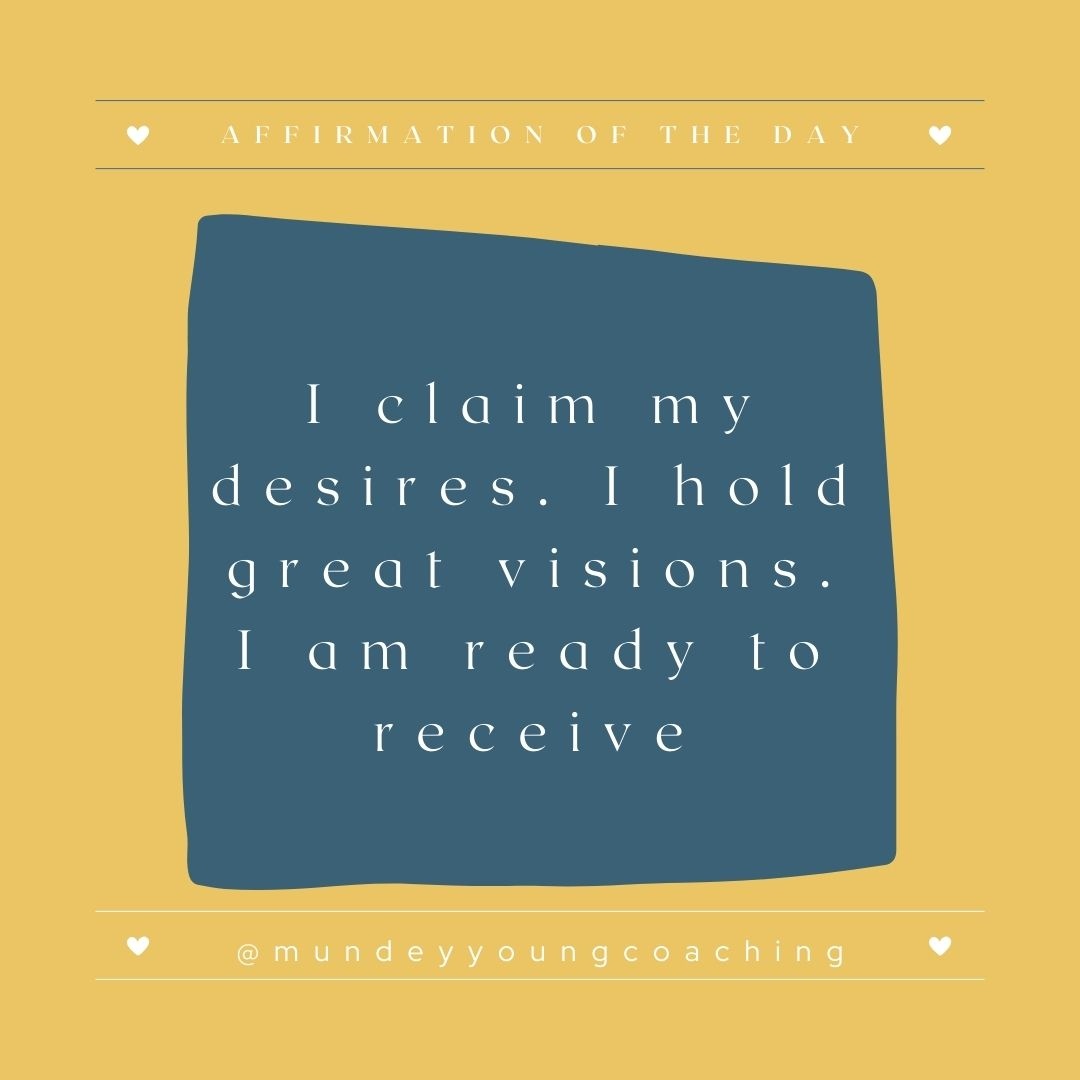 Embracing my desires, manifesting greatness. I am open and ready to receive the abundant blessings that await. #ClaimYourDesires #ManifestGreatVisions #ReadyToReceive #AbundanceAwaits