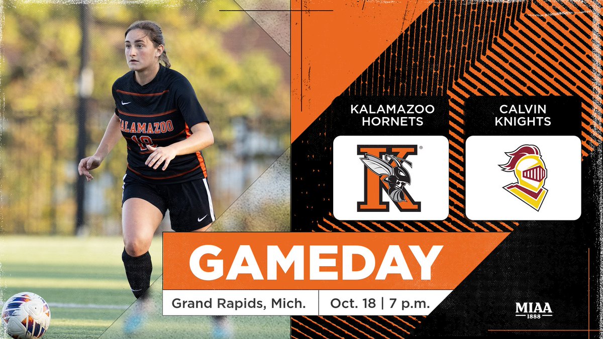 KzooWSoccer's tweet photo. The Hornets play their final road match of the regular season!!! #GoHornets 

🆚 Calvin
📍 Grand Rapids, Mich. 
⌚️ 7 p.m.
🏟️ Zuidema Field
🖥️ https://t.co/vRqQFI5TDu
📊 https://t.co/IdBVBKnhIl https://t.co/Fq6dvtOvLb