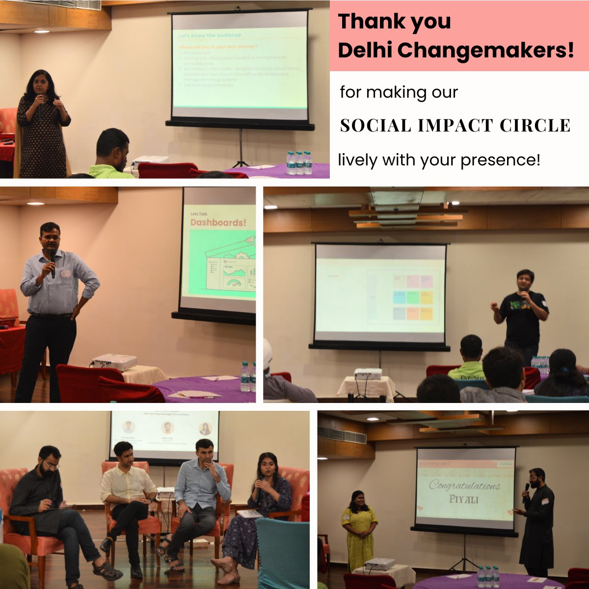 Thank you #NGOs & @PlatformCommons @dhwani_ris Project Tech4Dev @sefconnect @iSakshamWork @theantarafndn Tech for Social Good for being a part of our Delhi Social Impact Circle! 🙏😄 Your participation added tremendous value to the event as a whole! #tech4good#gratitude