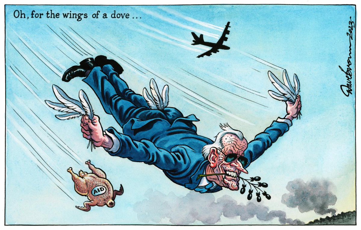 avirvisva's tweet photo. Last night, a Christian hospital in #Gaza was allegedly struck by #Israel with a US-supplied JDAM Bomb (MK84), per sources citing the Wall Street Journal. This tragic incident coincided with the US president's Tel-Aviv visit.
Cartoon by @DaveBrownToons
#Gaza_Genocide #GazaAttack https://t.co/VIjgz7o5yj