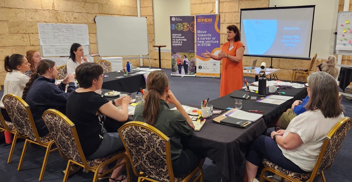 ValueCreatorsPL's tweet image. More behind the scenes from STEM Jumpstart KNX.
Maree discusses Vision and Goal Setting.

We love having these wonderful ladies in the room!

#STEM #stemeducation #WITWA #womeninbusiness #womenempoweringwomen #agtech #agriculture #valuecreatorspl #rrrnetwork
