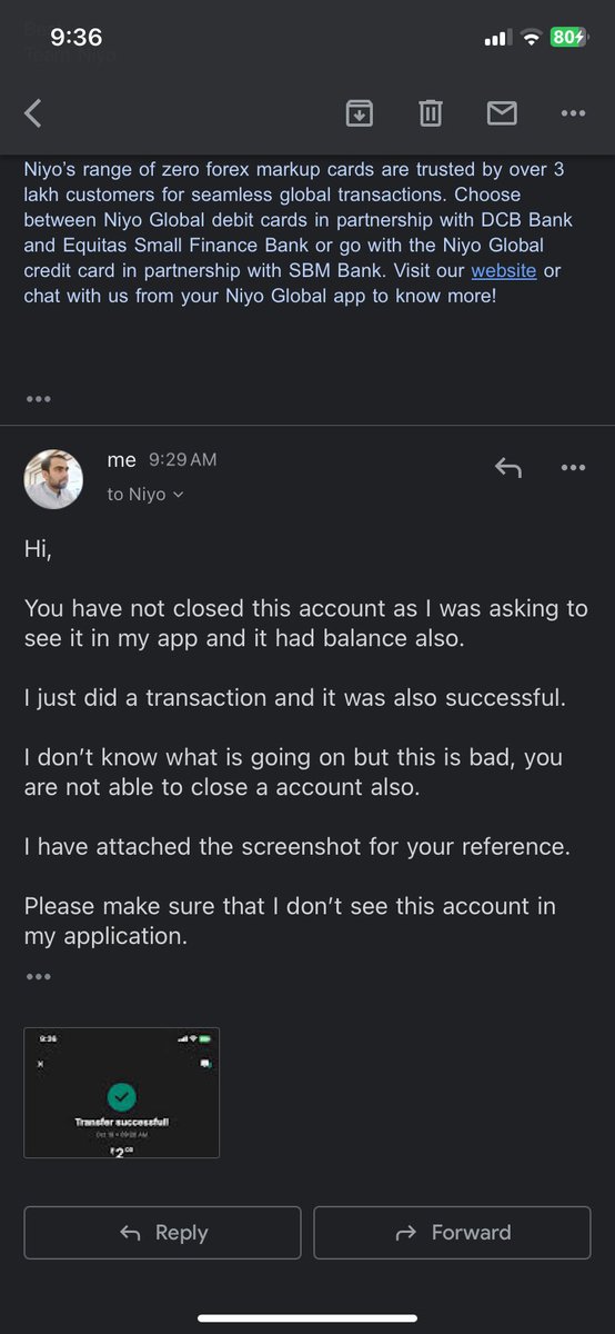 DigvijayMalik1's tweet photo. @NiyoGlobal I have been asking you to close my @sbmbankindia on your niyo global app but you hve not been able to close it even after cnfrmng me tht it has been closed twice. I hv attchd pics of the cnvrstn and a trnsfr I jst mde wth the sme account @annadmofficial @bekifaayati https://t.co/WlVSGWRQ5R