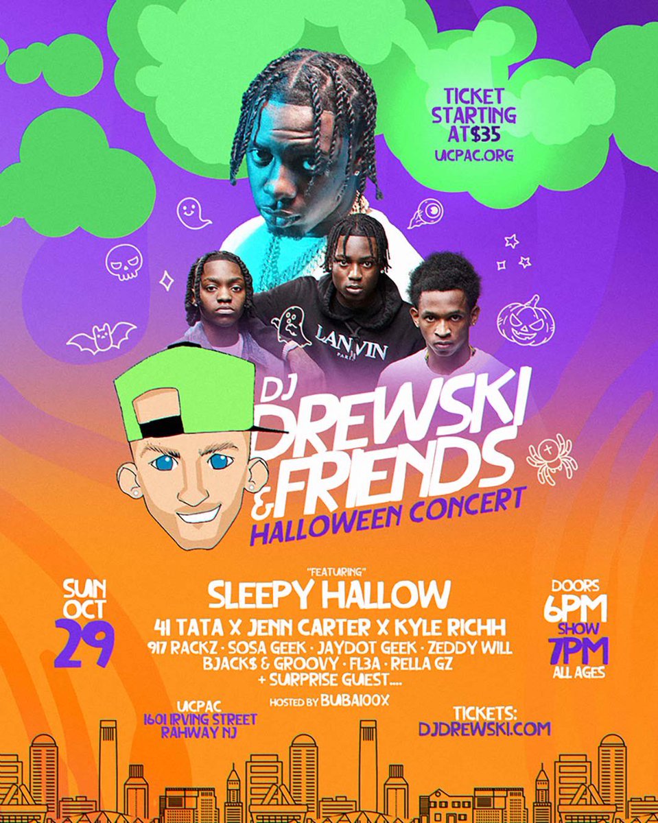 NJ’s BIGGEST HALLOWEEN CONCERT
SUN OCT 29th @ UCPAC (Rahway NJ)