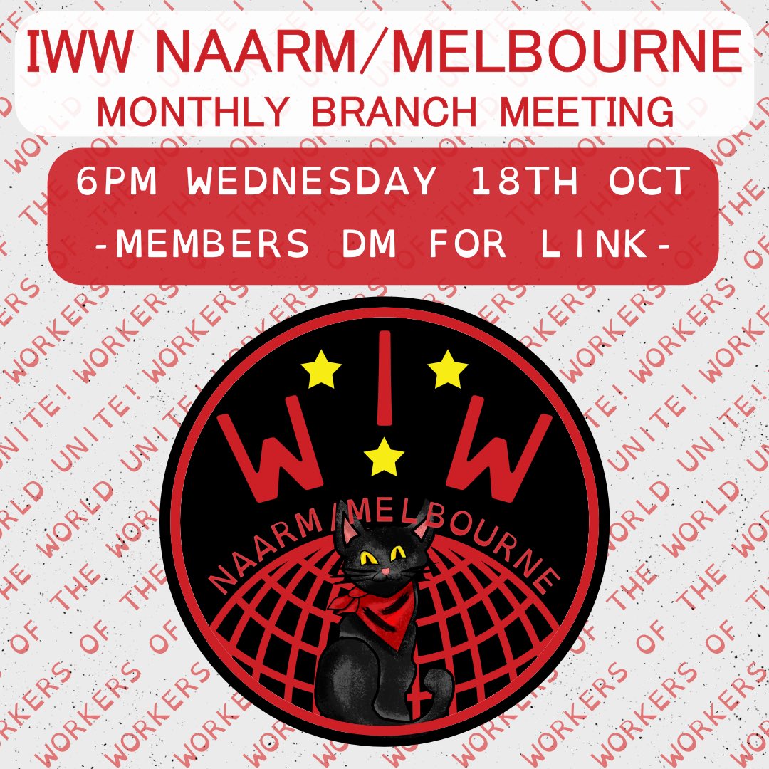 iwwmelbourne's tweet photo. see you 6pm tonight wobs! #IWW https://t.co/Cr57psdJo9