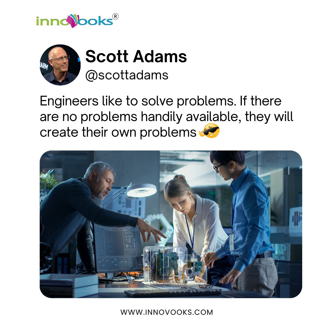innovooks's tweet photo. When you give engineers a quiet day... they'll engineer their own excitement! 🔧 😁
#ProblemSolvers #EngineeringLife #Engineer #engineering #quoteoftheday #motivation #career #careeradvancement #engineeringstudent #engineers #engineersjob https://t.co/ixO5IW4qAf