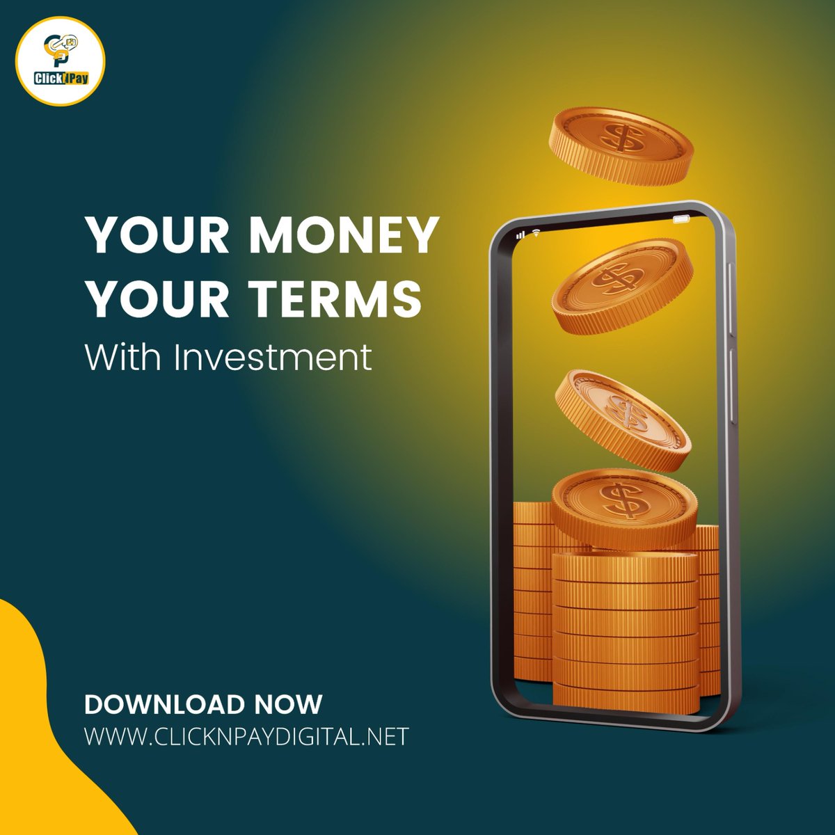 clicknpaydigit's tweet photo. "Digital payments offer you financial freedom at your fingertips. It's time to take control of your money. 💪💳 
#FutureOfPayments"...@clicknpaydigital
.
..
.#digitalpayments #mobilepayments #clicknpaydigital #digitalwallet #paymentsolutions #cashlesssociety #moneytransfer https://t.co/nWdrtjUbx3