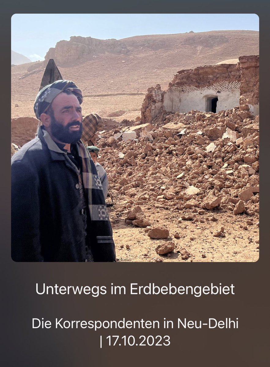 Immernoch bebt die Erde in der Provinz Herat, Afghanistan. Menschen übernachten im Freien. Kurzfristig ist Hilfe angelaufen. Doch der Winter kommt und nicht alle haben gute Zelte. Mehr mit <a href="/AstridCorall/">Astrid Corall</a> im Delhi-Podcast @weltspiegel ardaudiothek.de/episode/die-ko…