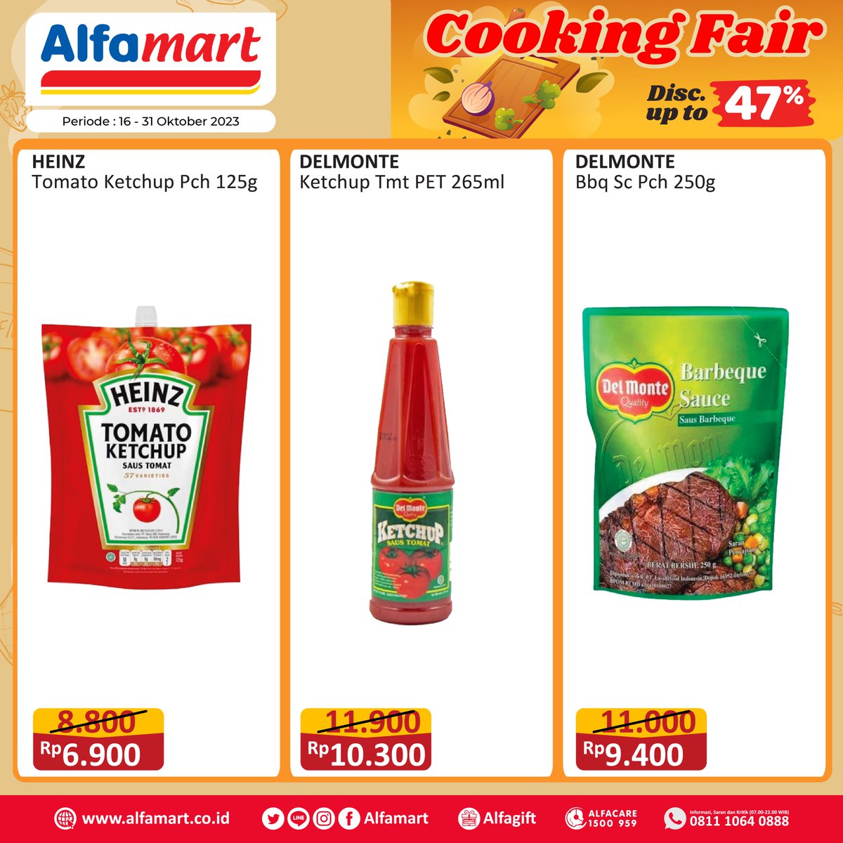 alfamart's tweet photo. 📢 Promo Cooking Fair Alfamart 🥳🥳

Buat masakan jadi semakin lezat dengan penuhi kembali stok Kebutuhan Dapur dari promo #CookingFair berikut ini yang produknya sudah tersedia di #Alfamart terdekat atau bisa juga di #Alfagift  GRATIS ONGKIR Sepuassnya

Periode 16 - 31 Okt 2023 https://t.co/wvY6rwxgzX