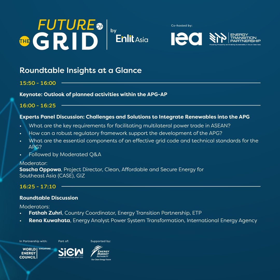 ✍ Register here: shorturl.at/duxSW

📌Event Agenda:

#FutureofTheGrid #SIEW2023 #NetZeroAtSIEW