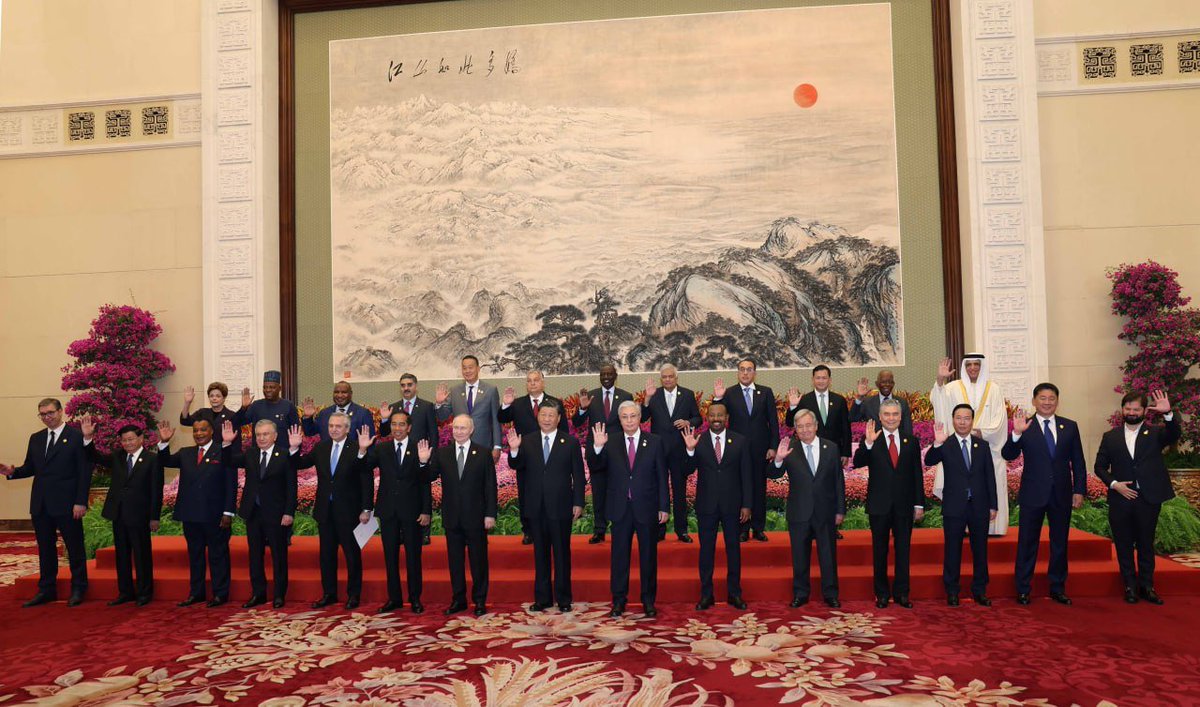 AliyevIkrom's tweet photo. China’s 3rd Belt and Road Forum Finally Got started. 
The forum brings a flurry of diplomacy to #Beijing, including at least 20 heads of state and government, mostly hailing from developing markets in Southeast and #South #Asia, the Middle East, #Africa and #Latin #America. https://t.co/QsCw5LlJ2I