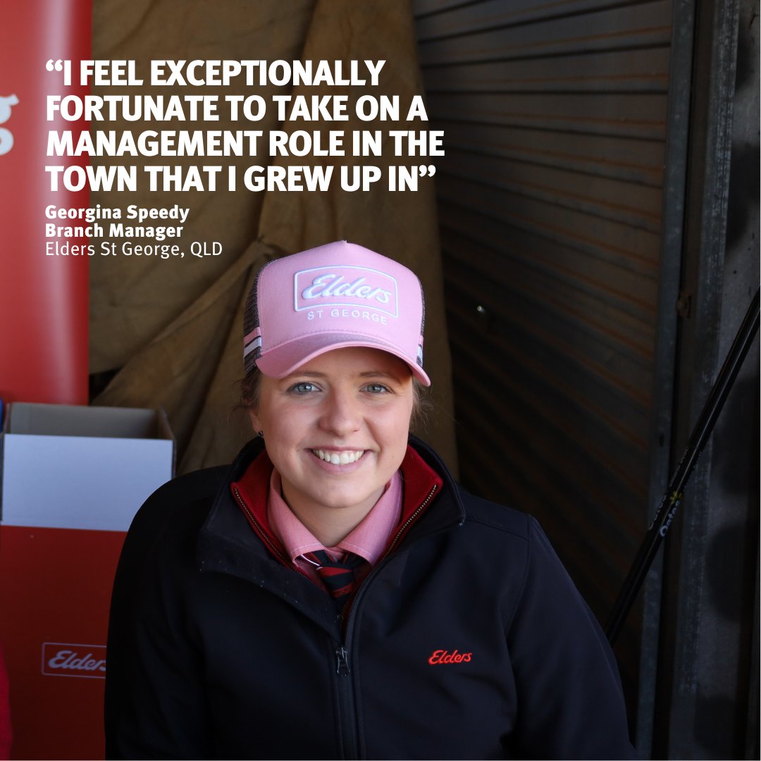 Born and raised in St George, Queensland, Georgina Speedy now manages the Elders St George branch at 22. Starting her career in 2021 as a Sales Support Officer, her exceptional skills and leadership have led to her recent promotion. 
Learn more: ow.ly/eNGV50PXYuK