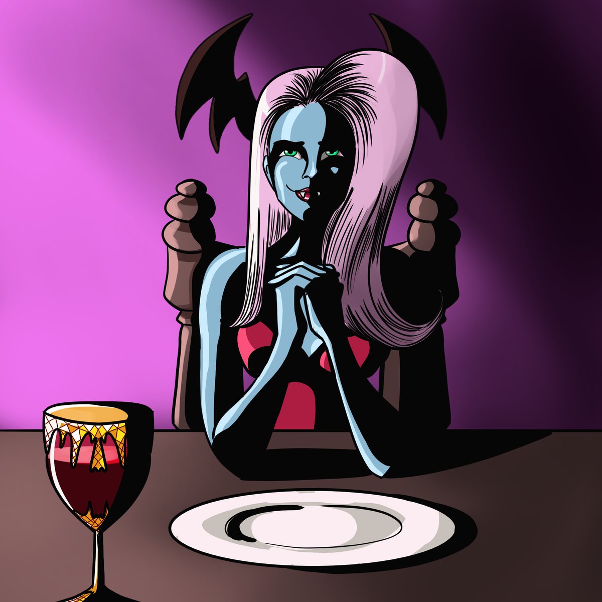 HALLOWINK DIA 13 - VAMPIRO
#hallowink2023 #jenpwhallowink2023 #krita #desenho #pinturadigital #cartoon