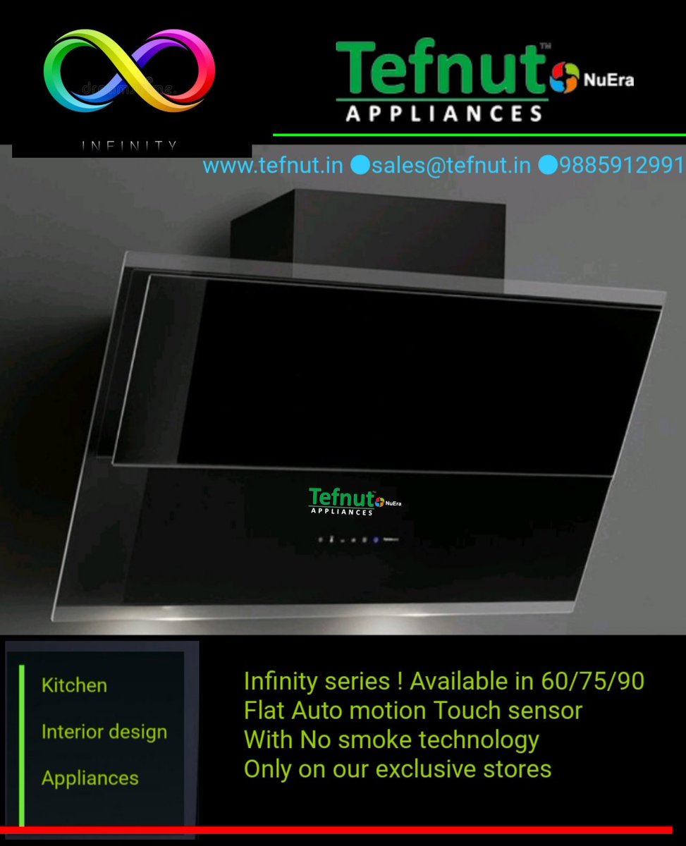 TefnutNuEra's tweet photo. Turn  your kitchen  in to No smoke environment with our infinity series chimney hoods. #tefnut #tefnutappliances #kitchendesign #kitchenware #brand #hospital #Gaza #IsraelGazaWar #exclusive #store #franchise #Peace #FamilyLove #navarati #Dussehra #buynow #discount #cheap #home https://t.co/0KRoqVSQEv