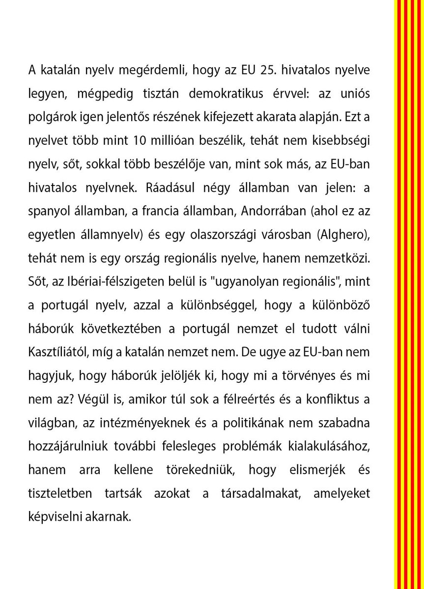 TimbalersPelCat's tweet photo. @SwedishPM @SweMFA @TobiasBillstrom @JessikaRoswall @JohanForssell @PetteriOrpo @niinisto @TPKanslia @FinGovernment @Ulkoministerio @elinavaltonen @valtioneuvosto @adleande @FinlandinEU @MKeinanen @TMAalto @JuhaOttman @EmmanuelMacron @francediplo @francediplo_EN @MinColonna @becht_olivier @LaurenceBoone @CZacharopoulou @Palazzo_Chigi @GiorgiaMeloni @ItalyMFA @ItalyMFA_int @Antonio_Tajani @RaffaeleFitto @tripodimaria @Bundeskanzler @GermanyDiplo @AuswaertigesAmt @ABaerbock @tobiaslindner @AnnaLuehrmann @MinPres @MinBZ @DutchMFA @HankeBruinsSlot @NLatEU @P_Fiala @kajakallas @AlarKaris 🇭🇺
Az EU Tanácsának ülése, 2023. október 24:
Meggyőződésünk, hogy Magyarország támogatni fogja a katalán nyelvnek az EU hivatalos nyelveként való elismerését 🇪🇺.
Köszönjük szépen: @PM_ViktorOrban @KatalinNovak_HU @JanosBoka_HU @abouthungary @JuditVarga_EU https://t.co/CK5FQ1OGtV