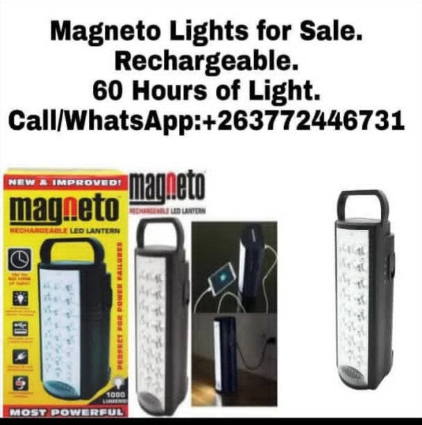 MINING_ELECTRIC's tweet photo. #BREAKING_NEWS Avoid LOADSHEDDING Get Magneto RECHARGEABLE LED lights that lasts 60hrs.Only $30.

Free Delivery 

WhatsApp +263 772 446 731
@Mavhure @cdesetfree @enkudheni @kholwaninyathi @maDube_ @manyoni_wacho @MaNcube_75 @MatopeNigell @Rossettan1 @street_Piccasso @Flamisharon https://t.co/yXuq5AWt2E