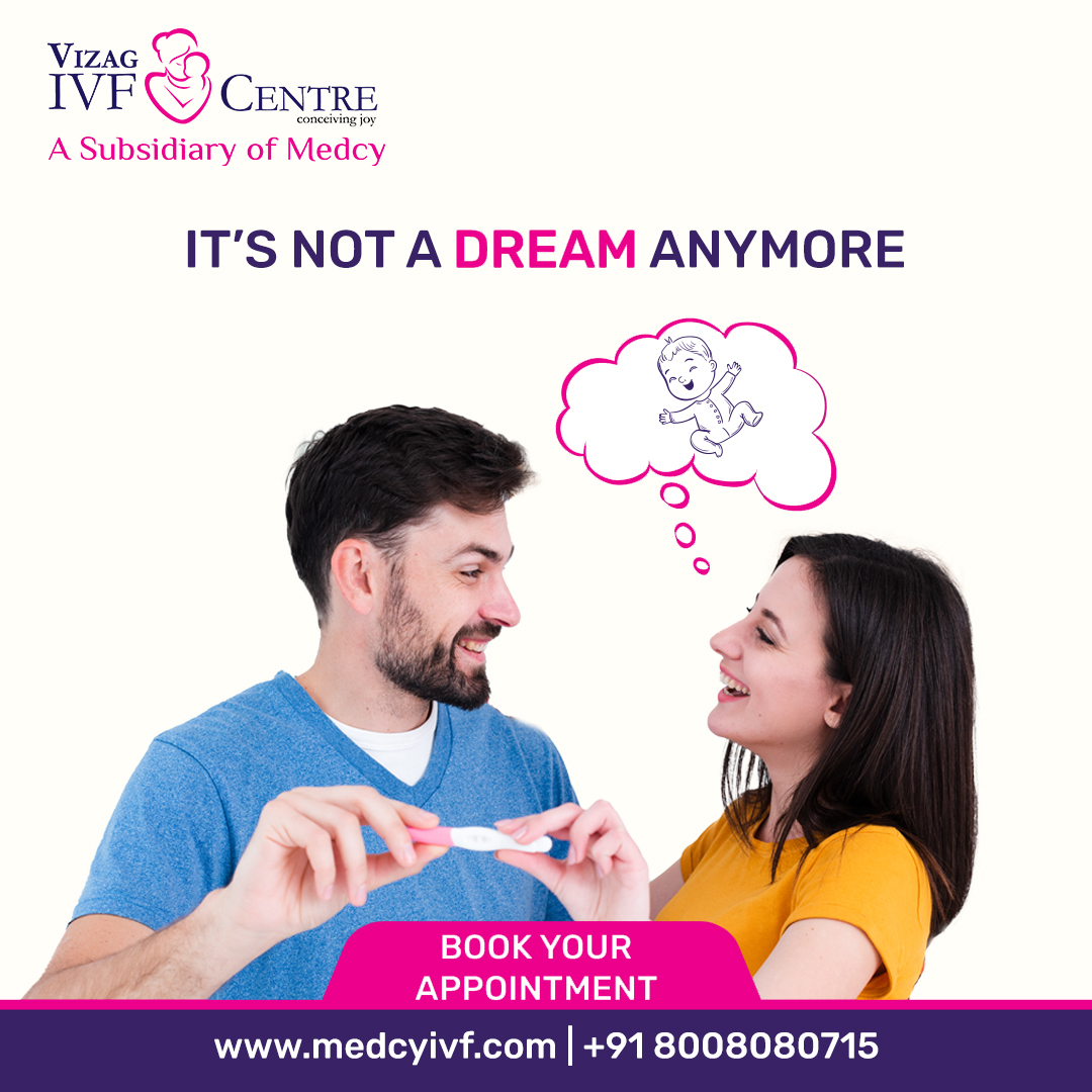 Your reality with Medcy, not just a dream anymore! We're dedicated to transforming dreams into the precious moments of parenthood. Trust in our advanced IVF services and compassionate care as we guide your journey from dream to beautiful reality.

#MedcyIVF #VizagIVFCenter #IVF