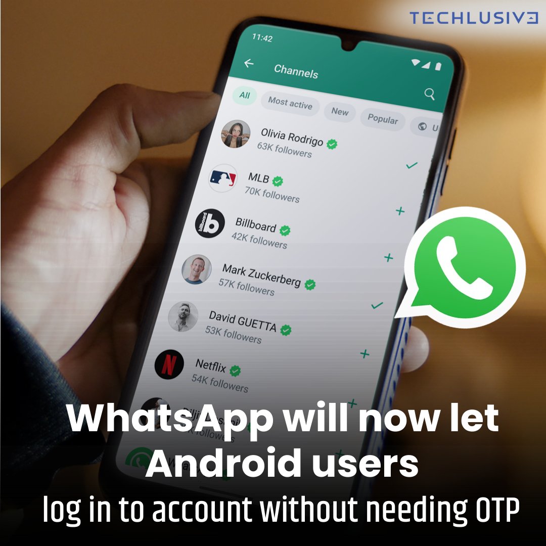 TechlusiveOFCL's tweet image. WhatsApp is making an important change to how you log in to your account on its Android app. In a welcome change, the Meta-owned chat platform has introduced a passwordless passkey login feature to al
Click here read for more: shorturl.at/iDPSY
#whatsapp #androidusers…
