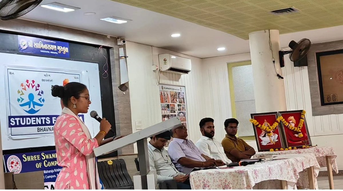 MkbuAbvp's tweet photo. आज SFS भावनगर ने श्री गुरुकुल कॉलेज में "नानाजी देशमुख" सेवा शिल्पी विषय पर एक वक्तव्य का आयोजन किया जिसमें श्री परेशभाई त्रिवेदी मुख्य वक्ता थे।

#ABVPBhavnagar
#ABVPGujarat https://t.co/0rdENenG5t
