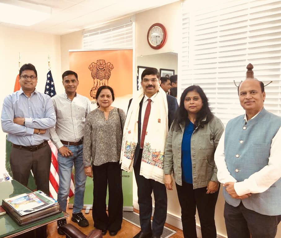 O2B2Bihar's tweet photo. It was wonderful meeting @CGISFO Consul General Dr. Srikar Reddy Ji and Rakesh Adlakha Ji , Deputy Consul General. #O2B2 team welcomes Dr. Reddy to San Francisco and we look forward to working together @O2B2Bihar @NitishKumar @SanjayJhaBihar @BsdmaBihar #welcome #CGISFO https://t.co/yZMsbVWG3y