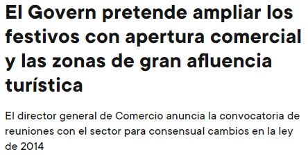 Miguel Piñol Alda (@pinolalda) on Twitter photo Los trabajadores y pequeños empresarios del #comercio ya tienen ‼️10 festivos MENOS al año‼️ que cualquiera de nosotros en #Balears.
⚠️10 festivos que tienen que abrir para darnos servicio en Navidades, puentes, etc
Pero para <a href="/goib/">Govern de les Illes Balears</a> <a href="/coopetidor/">Alex Sáenz de San Pedro✌</a>, aún tienen demasiados festivos... Los trabajadores y pequeños empresarios del #comercio ya tienen ‼️10 festivos MENOS al año‼️ que cualquiera de nosotros en #Balears.
⚠️10 festivos que tienen que abrir para darnos servicio en Navidades, puentes, etc
Pero para <a href="/goib/">Govern de les Illes Balears</a> <a href="/coopetidor/">Alex Sáenz de San Pedro✌</a>, aún tienen demasiados festivos...