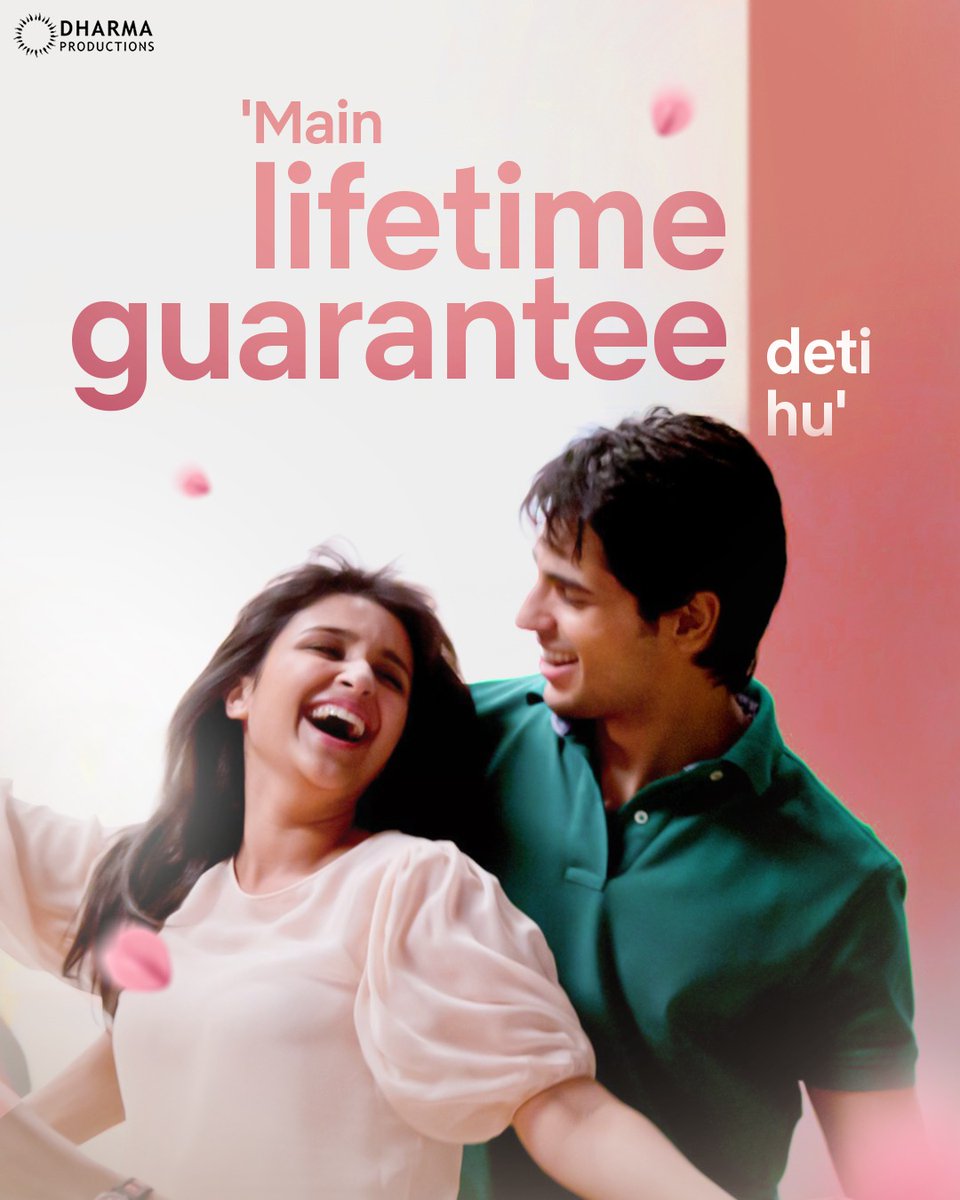 DharmaMovies's tweet image. A guarantee card like no other!🥰 

#HaseeTohPhasee @SidMalhotra @ParineetiChopra