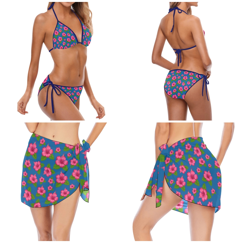 Graphic Pink Hibiscus Blue set for summer beach or poolwear.  Easy care and adjustable.  Shop at ppddesigns.com

#shopping #swimwear #bikinis #sexy #sarongs #clothing #womenswear #buynow #buy #shop #hibiscus #hibiscusflowers #tropicalbeachwear #tropical