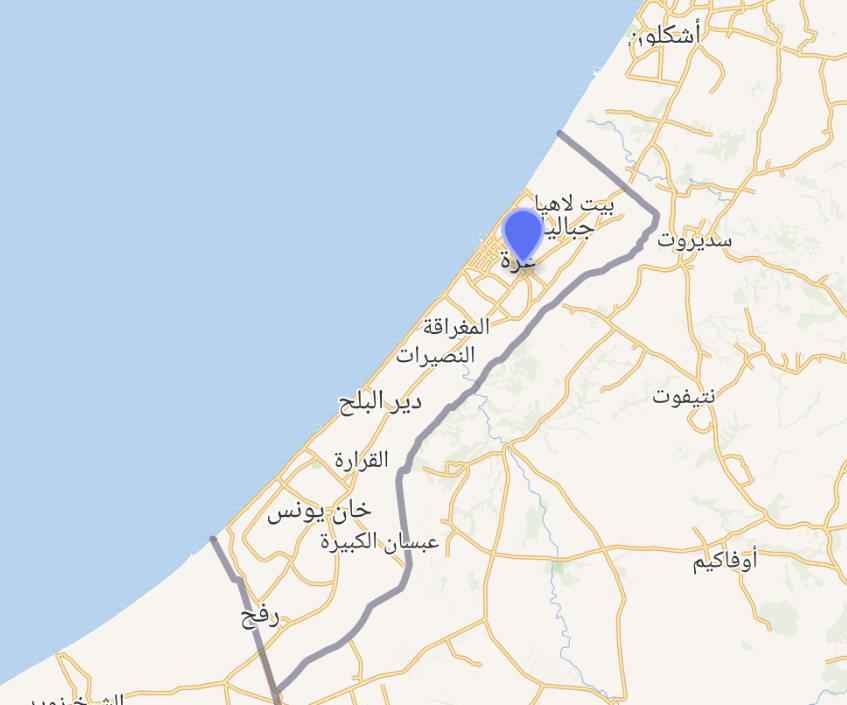 Abd_almalood's tweet photo. SHOCKING🛑: Military personnel of Israel Avichay Adraee warned the Palestinians to evacuate this spot 1 day before bombing the hospital. The second image is the location of the hospital that air-striked last night! #Gaza_Genocide #Gaza #FreePalestine #NetanyahuWarCriminal