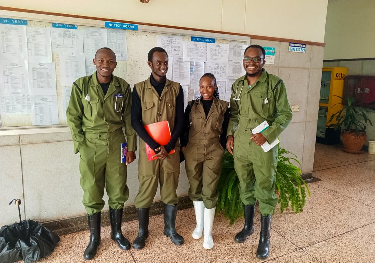 vetmed_unsa's tweet photo. Clinical rotations marking the final year for Bachelor of Veterinary Medicine students, University of Nairobi. 
BVM 5 doing their second week the rotations with great energy.
We wish you the very best!
#veterinarystudents
#veterinarymedicine
#bvm5 https://t.co/P3yBtovaNR
