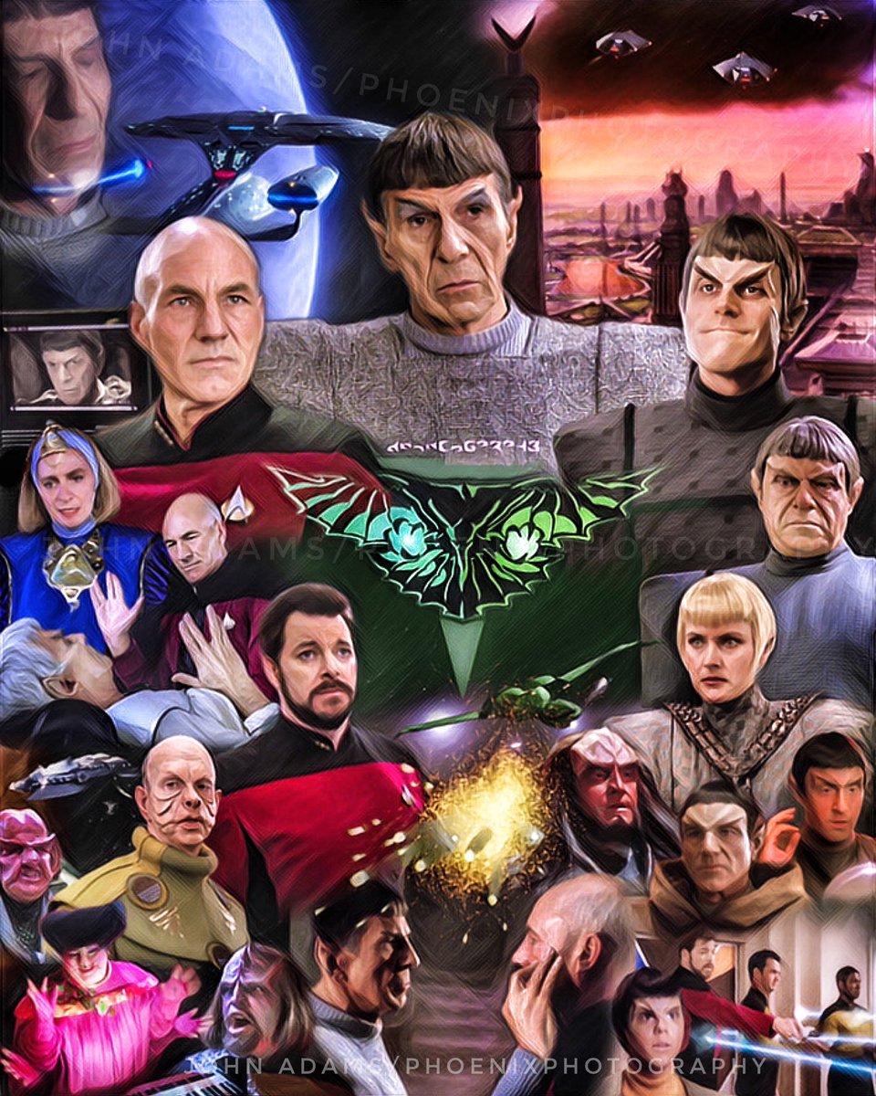 Tough one. My collage homage to both parts of the #StarTrekTNG eps “Unification.” <a href="/jonathansfrakes/">Jonathan Frakes</a> <a href="/SirPatStew/">Patrick Stewart</a> <a href="/BrentSpiner/">Brent Spiner</a> #LeonardNimoy <a href="/StarTrekFanPage/">Star Trek Fan Page 🖖🏻JOIN US! on Facebook Today!</a> @ArtofTrek #StarTrekfanart #startrekfanart #fanart