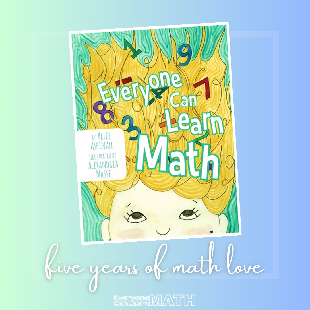 Five years ago, the book that started it all went out into the universe. I never imagined what followed. Thank you to all those who support and share my work. I’m honoured that you see the value in my passion. Keep spreading math love. 💜 #mathbooks #everyonecanlearnmath