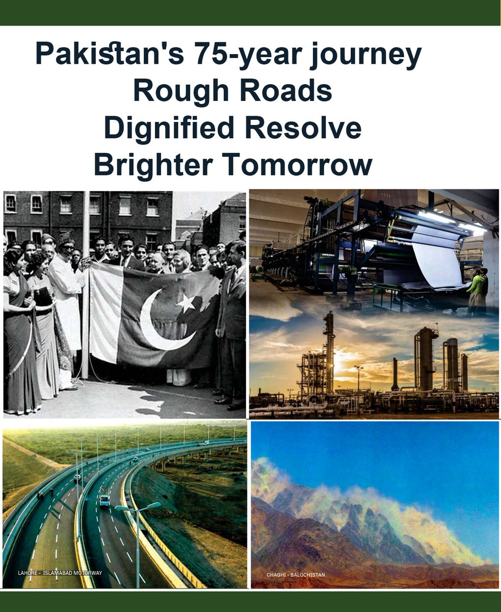 Pakistan's journey through history has been marked by resilience and determination. Despite the challenges, we've upheld our principles and dignity, becoming a nuclear power. 
#ResilientPakistan