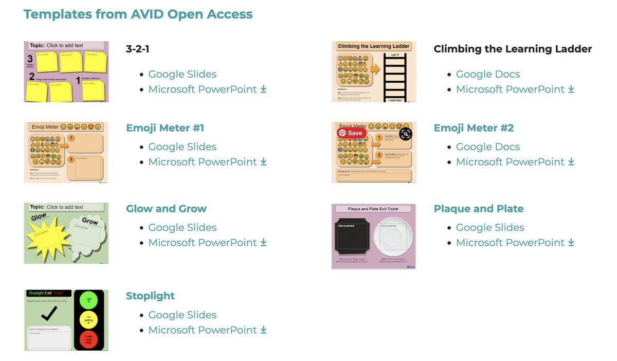 TCEA's tweet photo. Got exit tickets? 👉@avidopenaccess does! 
👀Check out their premade templates and start getting feedback now.

https://t.co/RAf0vUINPR
#teaching #edutwitter #k12 https://t.co/X2yfexpDhH