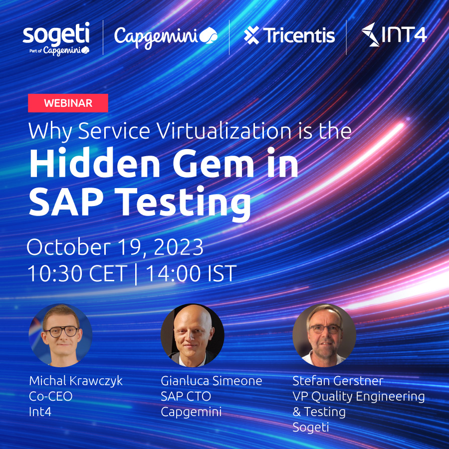 sogeti's tweet image. Tomorrow&apos;s the day! Have you registered for our LinkedIn LIVE with Int4 yet? Discover the power of #ServiceVirtualization in enhancing SAP S/4HANA transformations, elevating efficiency and precision. 
🗓️ Oct 19, 2023 
🕒 10:30 CET | 14:00 IST.
lnkd.in/d_Y4SHzY
Register Now