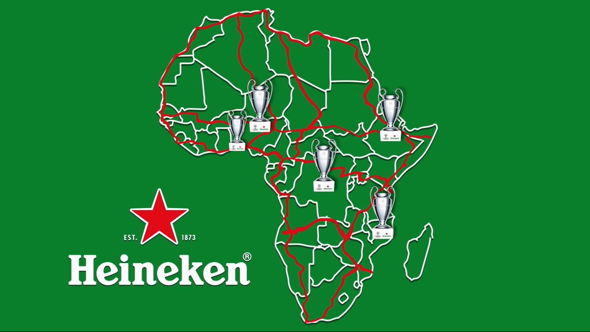 The UCL is @Heineken's biggest sponsorship, but Africa is only represented through its football players. They have no teams playing. With such a huge football community, we developed the Trophy Tour to bring the game closer to Africa & our consumers: tinyurl.com/u2p2z34x