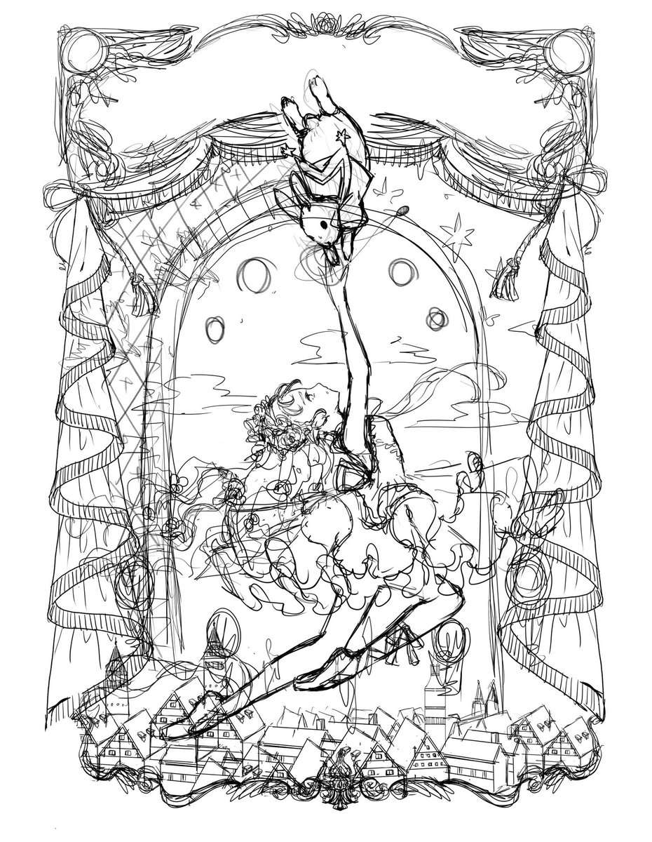 #このタグを見た人はラフ画とその完成絵を見せる

ここから→こうなる 