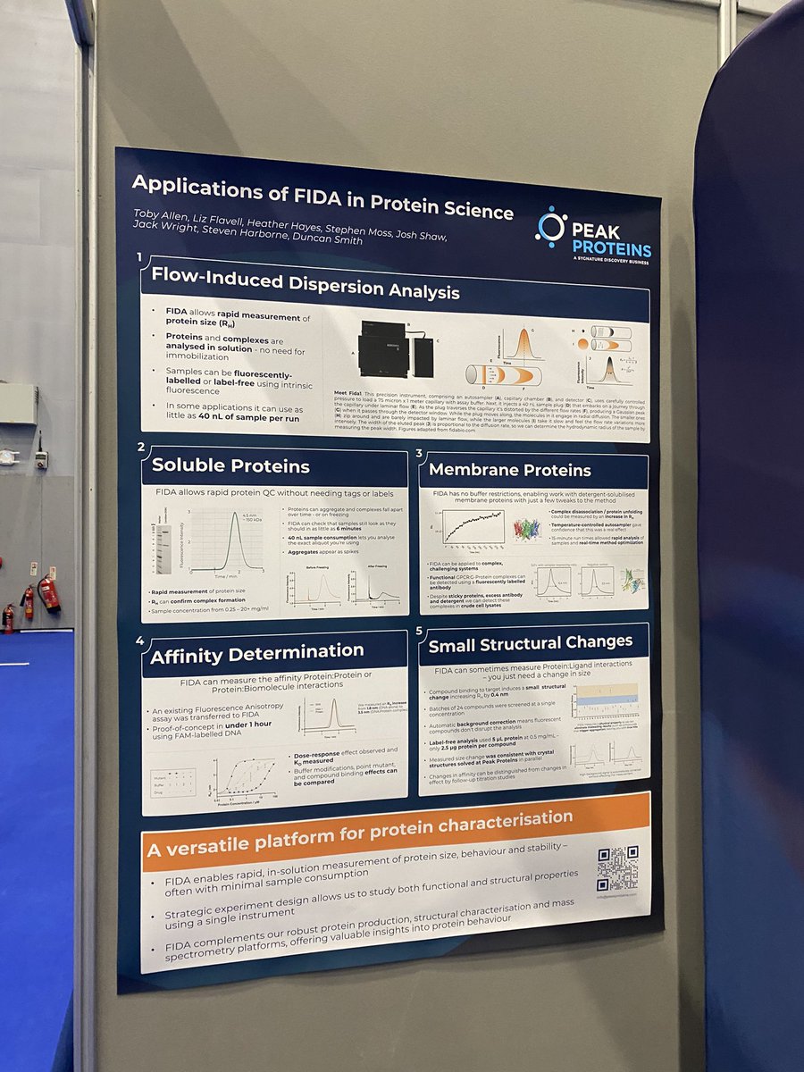 JoanneWalter4's tweet image. Fab @FIDATechnology poster @ELRIG_UK #DD2023 #liverpool from @PeakProteins - great scientific CRO using great technology