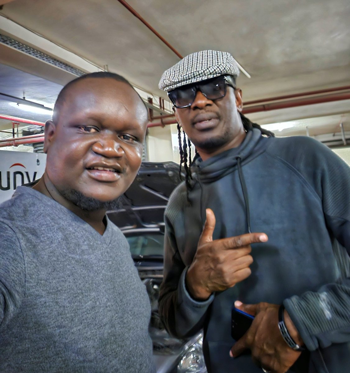 Stranded in a mall's basement parking with my car needing a jump-start, I was rescued by none other than the legend of Kenyan music, @namelesskenya 🙌🏾