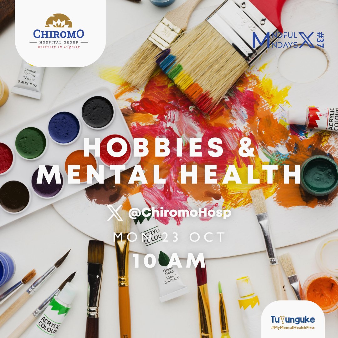 Let's talk about Hobbies &amp; Mental Health, fam!

Bring your stories, bring your smiles, come let's unpack the topic with: <a href="/joejuniour/">Joe foundation</a> <a href="/MwendwaAm/">mwendwaAm</a> <a href="/mindnestug/">Mind Nest Uganda</a> <a href="/LgoBrenda/">Brenda Nalugo</a> <a href="/mangashmangale/">mangalenyawa</a> <a href="/Sautizahisia/">Sauti za Hisia</a> <a href="/MuthoniStevens/">Muthoni Stevens</a> <a href="/w_mwangi19/">⭐Wanjiru Mwangi ⭐</a> <a href="/tikiglad/">tecla karimi</a> <a href="/CarolsammyG/">CarolsammyG</a> from 10-11AM

#Tufunguke