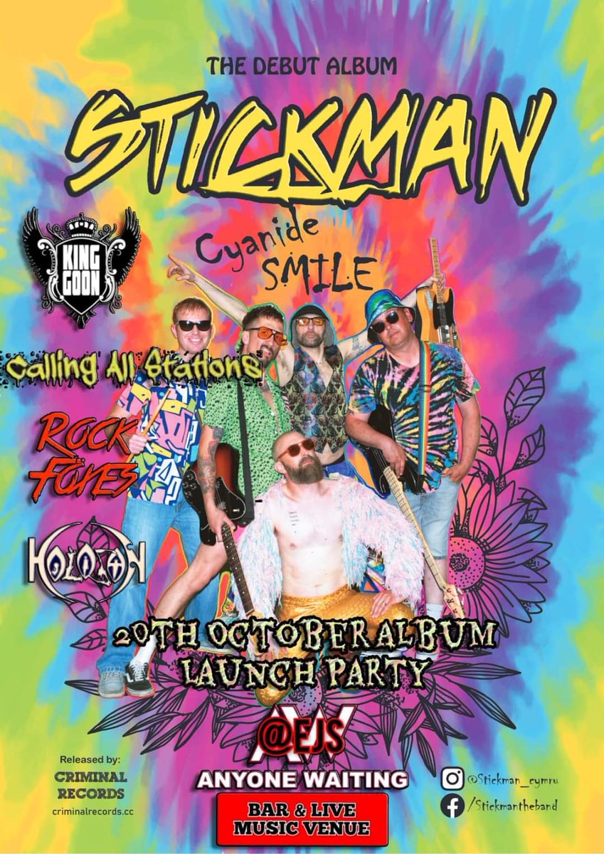 Friday funday in Llanelli this week with @KingGoonUK where we'll be joining @stickmanbanduk for their album launch party !

It's gonna be a good one !

@welshmusicpod
@MusicSceneWales
@CreativeWales

#livemusic #rock #party #welshbands #party #Friday