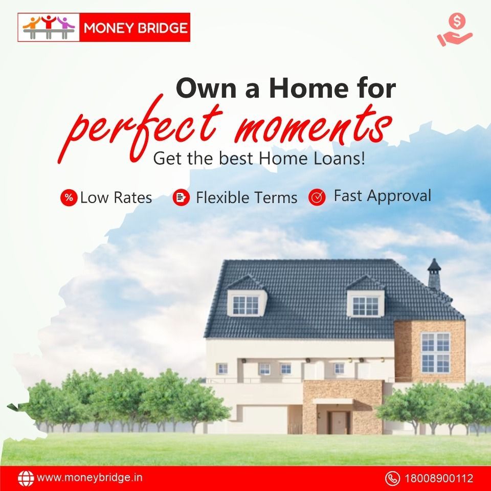 Experience the true essence of home with MoneyBridge's exceptional home loans. Benefit from low interest rates, flexible terms, and a fast approval process. Your dream home awaits. 

#HomeLoans #MoneyBridge #RealEstate #homeloanfinance #homeloanservice