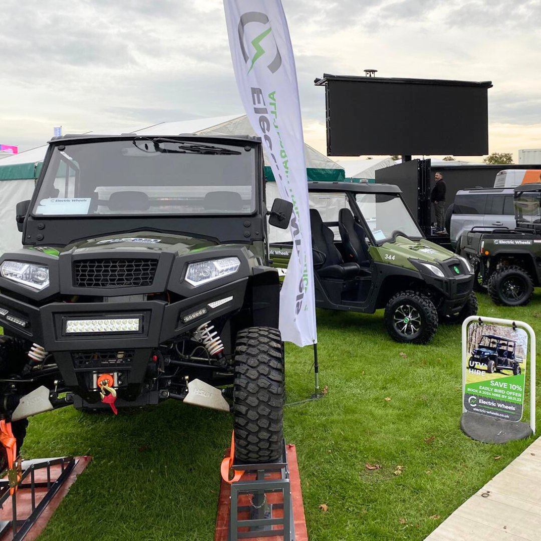 We’re all set up and ready for a busy couple of days! Come see us at @TheShowmansShow today and tomorrow at Newbury Showground, Berkshire. Find us on stand 203, avenue D.

#showmansshow #theshowmansshow #outdoorevents #vehiclehire #eventhire #utilityvehicles #utv #events