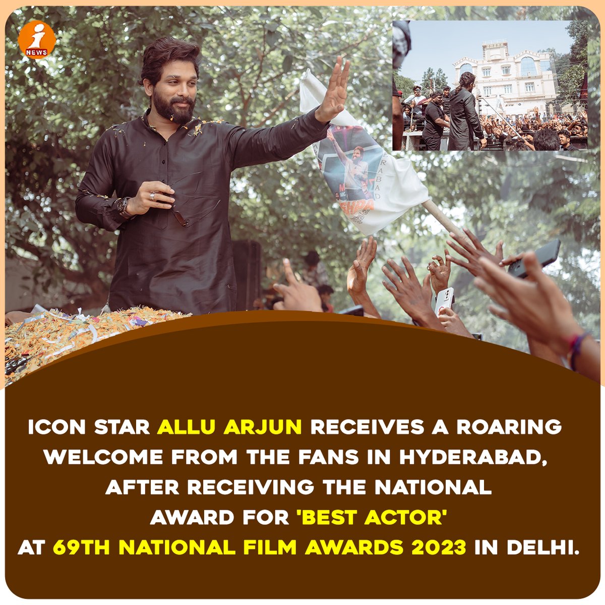 Allu Arjun receives a roaring welcome from the fans in Hyderabad | iNews Entertainment

#iNews #inewsentertainment #AlluArjun #Hyderabad #NationalAward