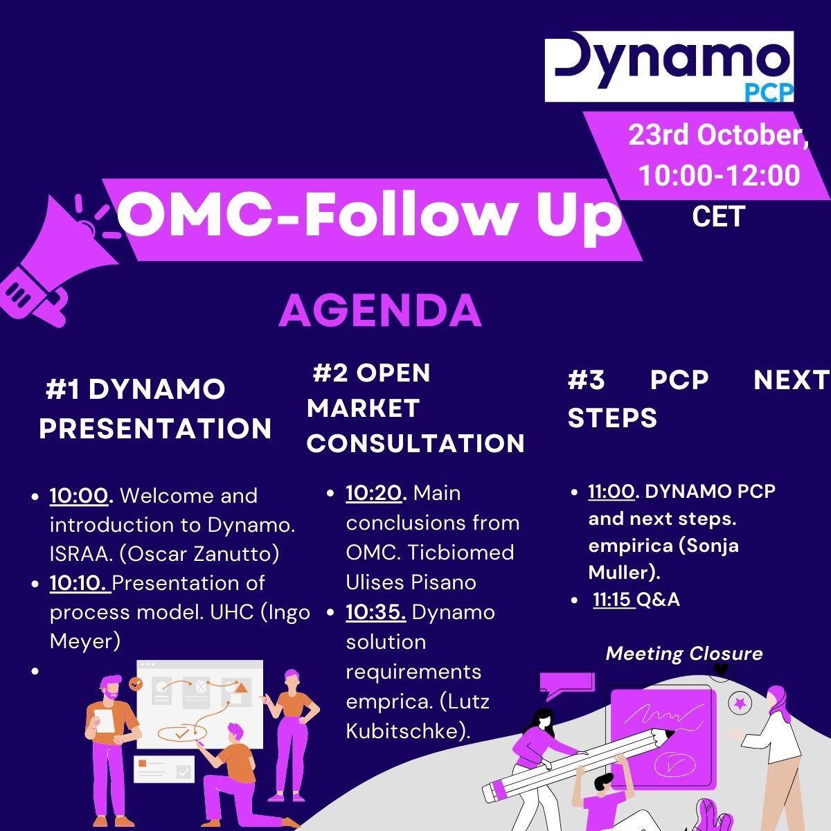 ticbiomed (@ticbiomed) on Twitter photo 📣It’s time for better healthcare planning in times of crisis!
The OMC follow-up event of <a href="/DynamoPCP/">Dynamo PCP</a> will take place on Monday 23rd of October, from 10:00 to 11:30 CET.
We will share OMC lessons learnt and info about Call for Tenders.
🖋️Registration: eu01web.zoom.us/webinar/regist… 📣It’s time for better healthcare planning in times of crisis!
The OMC follow-up event of <a href="/DynamoPCP/">Dynamo PCP</a> will take place on Monday 23rd of October, from 10:00 to 11:30 CET.
We will share OMC lessons learnt and info about Call for Tenders.
🖋️Registration: eu01web.zoom.us/webinar/regist…